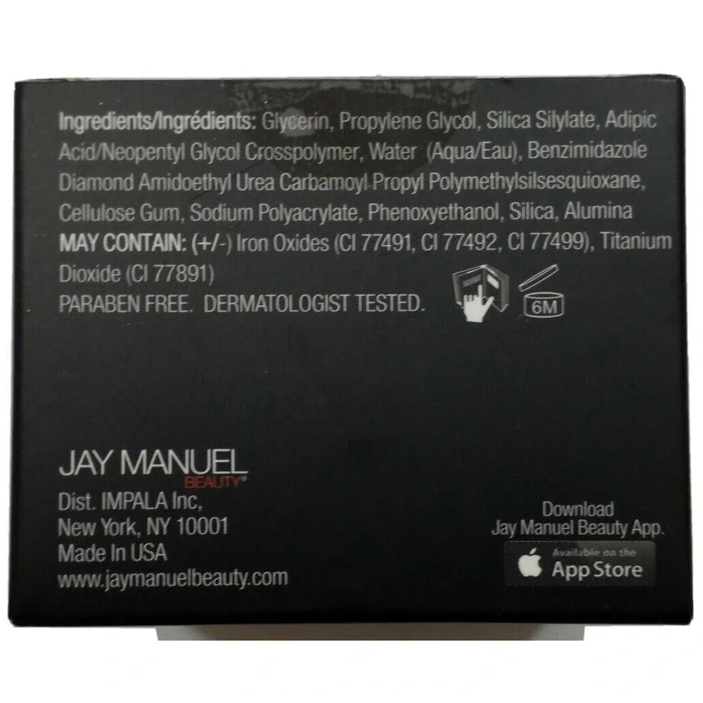 NIB JAY MANUEL Filter Finish Collection Powder Cream Foundation MEDIUM 1~Lot 2~